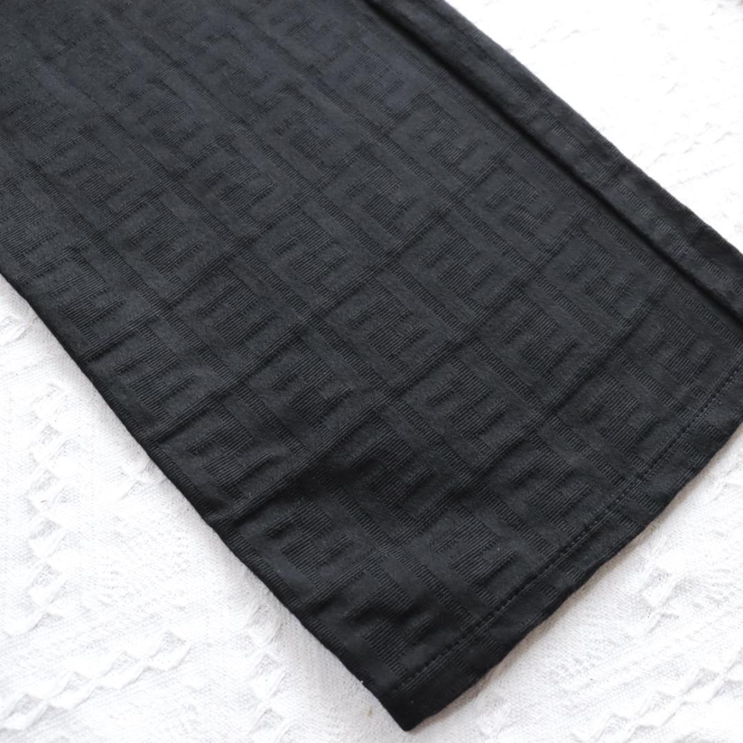 FENDI　フェンディ　ズッカ柄　パンツストレート　FFロゴ　ブラック　チノパン