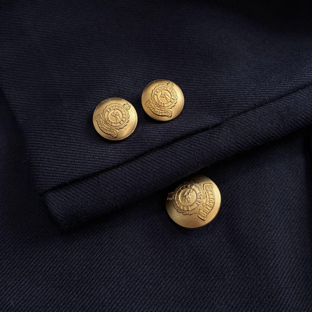 Burberrys 紺ブレ ダブル 160A 金ボタン テーラード ネイビー