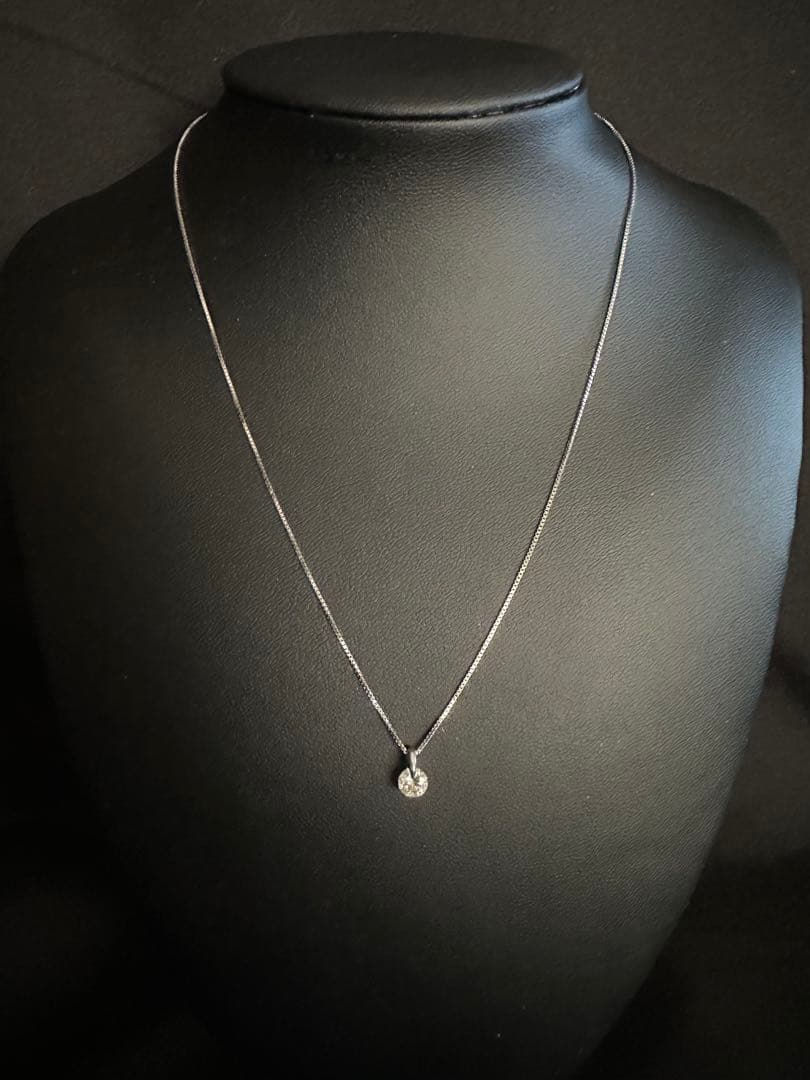 まるちゃん Pt ダイアモンドネックレス 2本セット