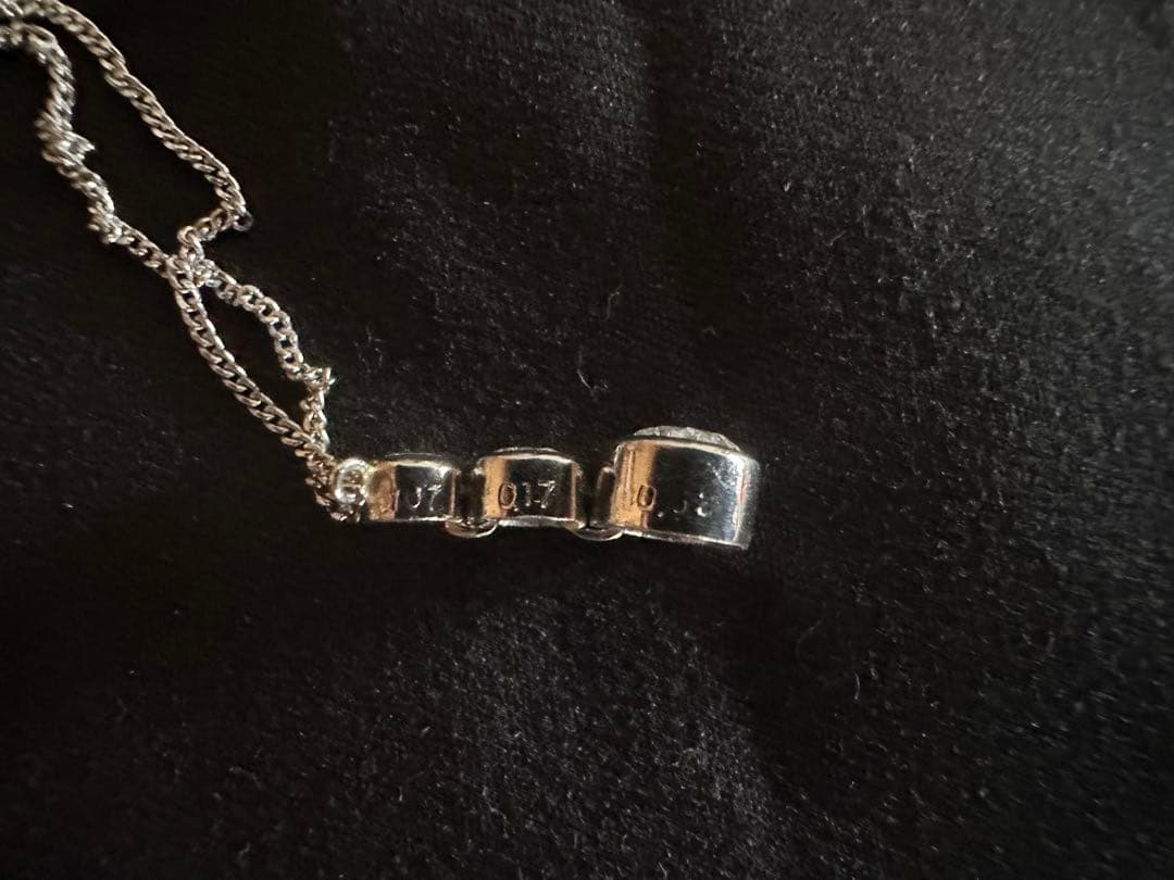 まるちゃん Pt ダイアモンドネックレス 2本セット