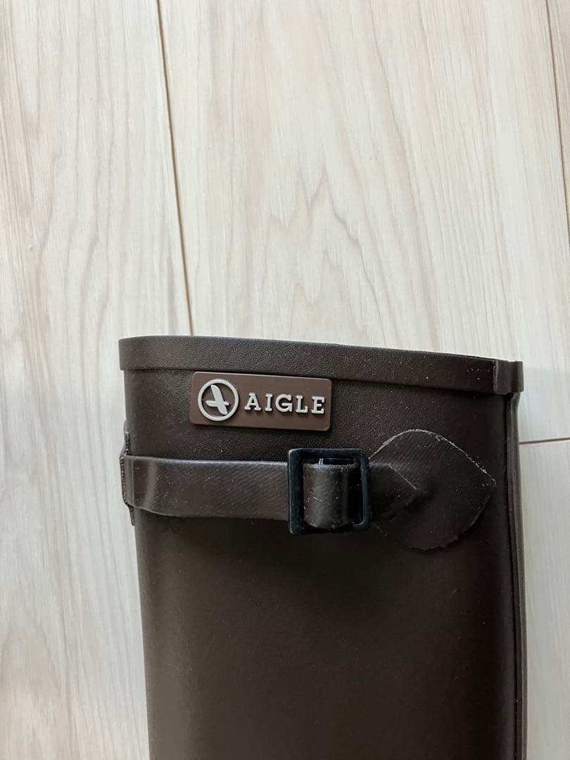 新品未使用 AIGLE レインブーツ ブラウン 35(22.5cm)フランス製