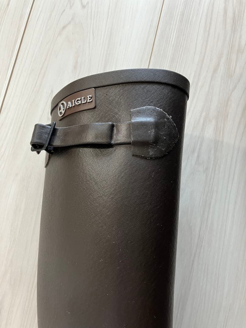 新品未使用 AIGLE レインブーツ ブラウン 35(22.5cm)フランス製