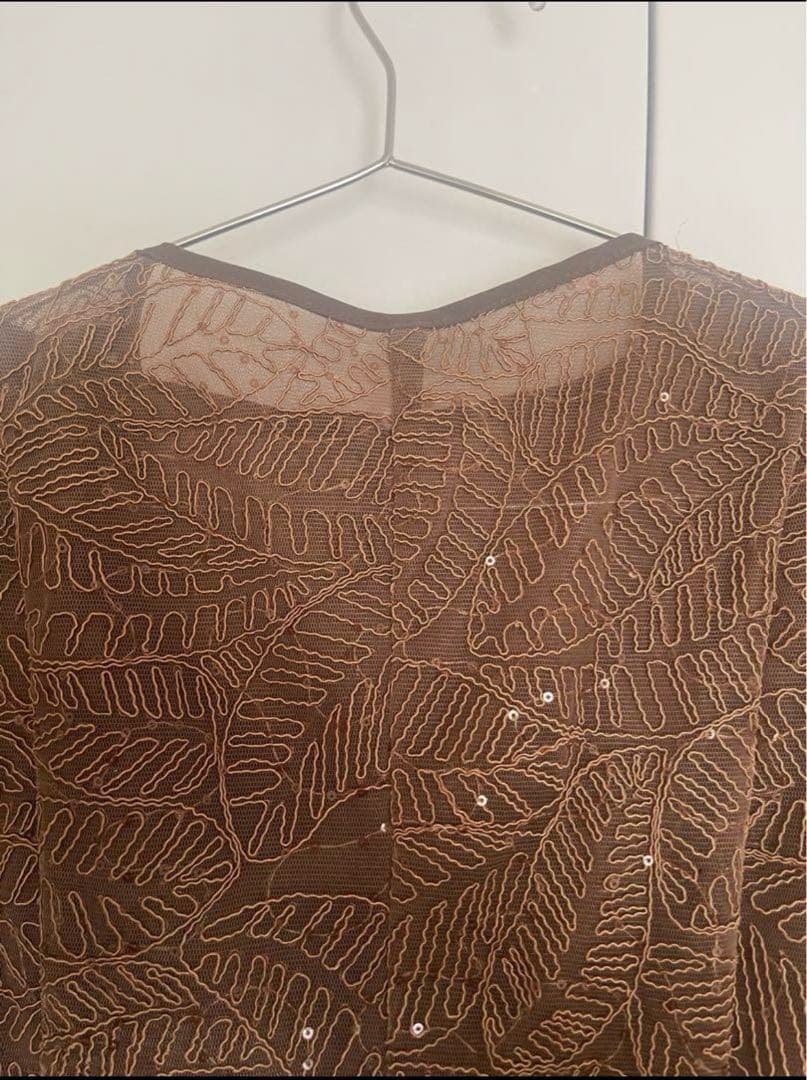 【LEJA】刺繍レースウエストサイド釦マーメイド M