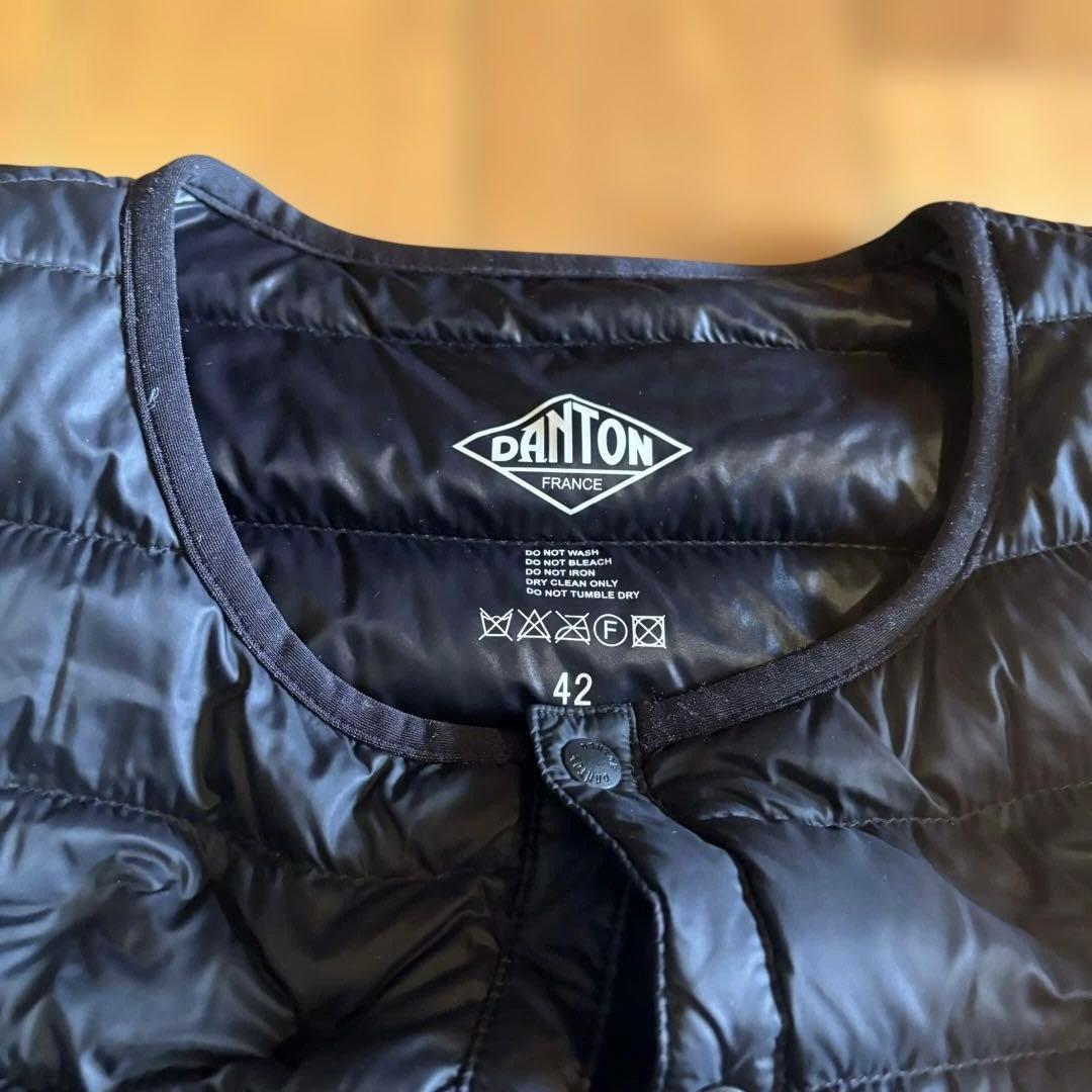 DANTON ブラック ダウンジャケット　サイズ42 黒 L