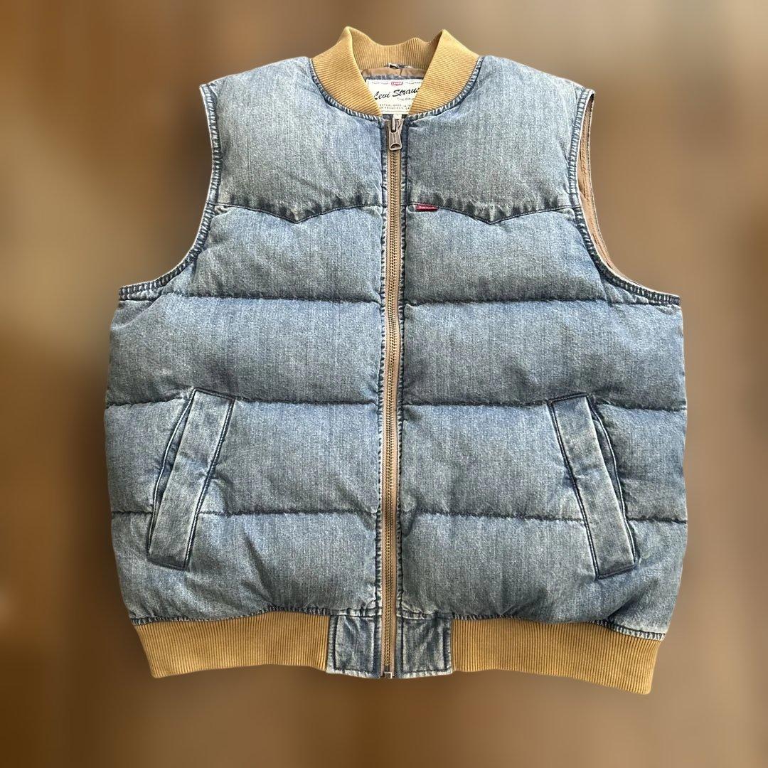 ★超美品★Levi's リーバイス スーパーデニムダウンベスト　Ｌ