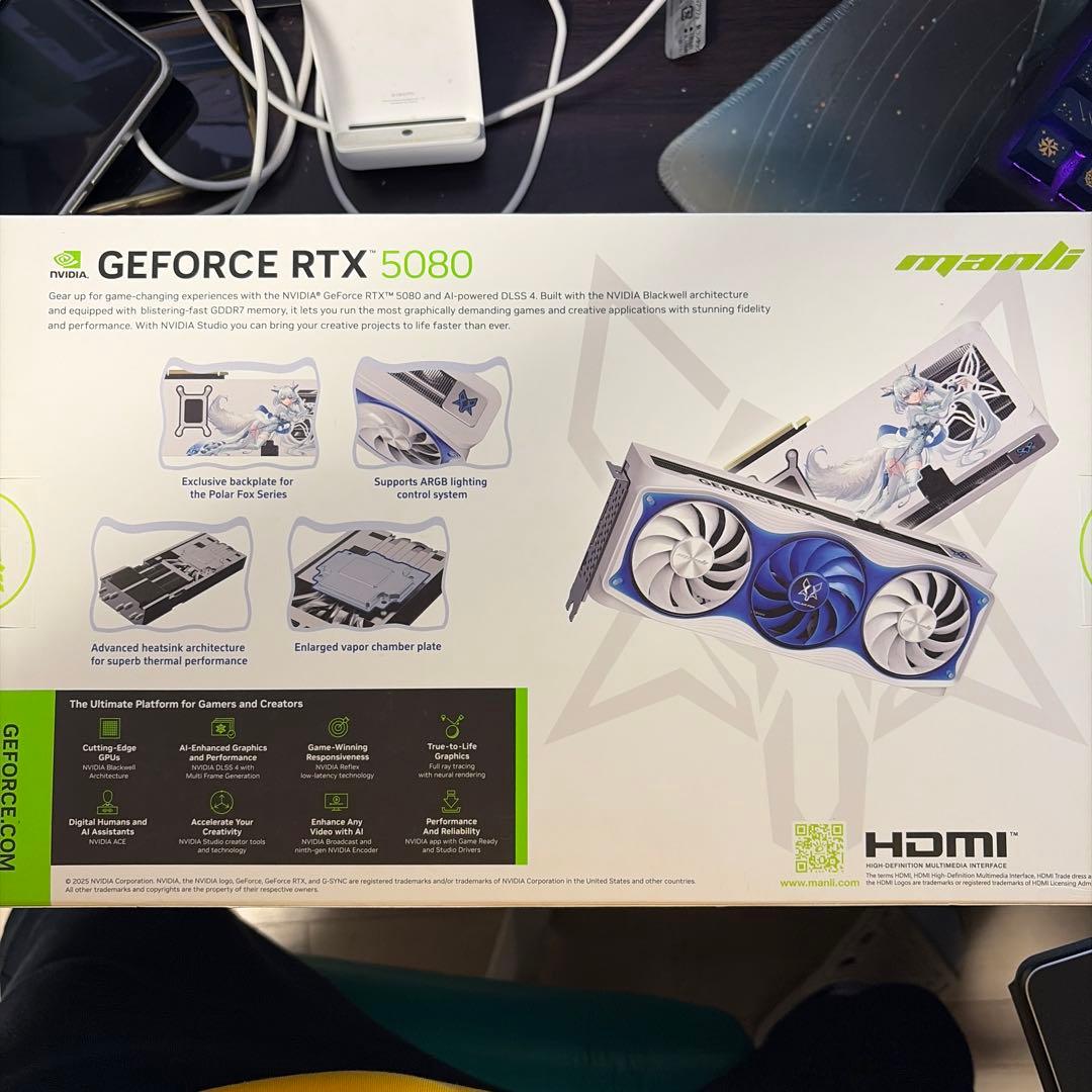 グラフィックボード・グラボ・ビデオカード MANLI POLARFOX GeForce RTX 5080