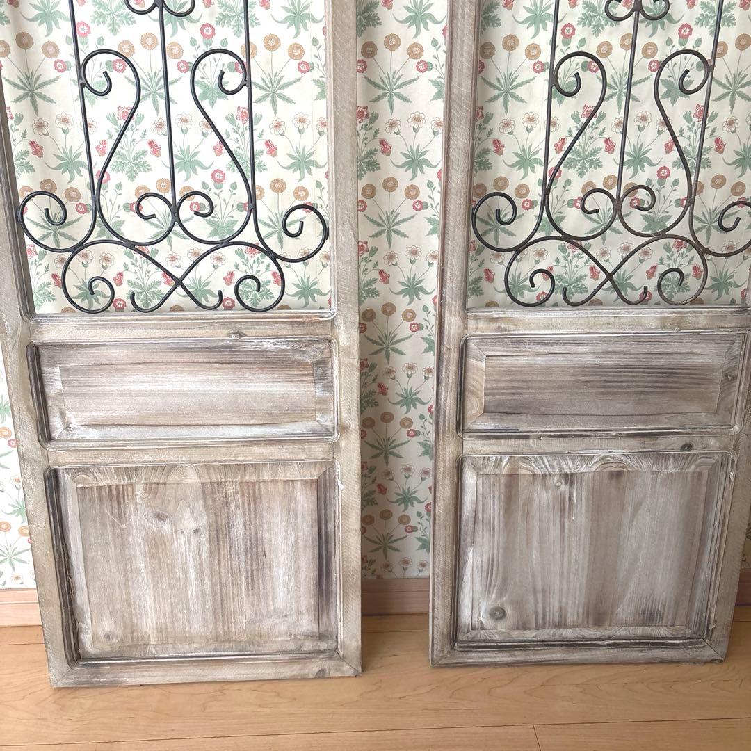 【２枚セット】salut! サリュッ！ワイヤーウッドドアオブジェ