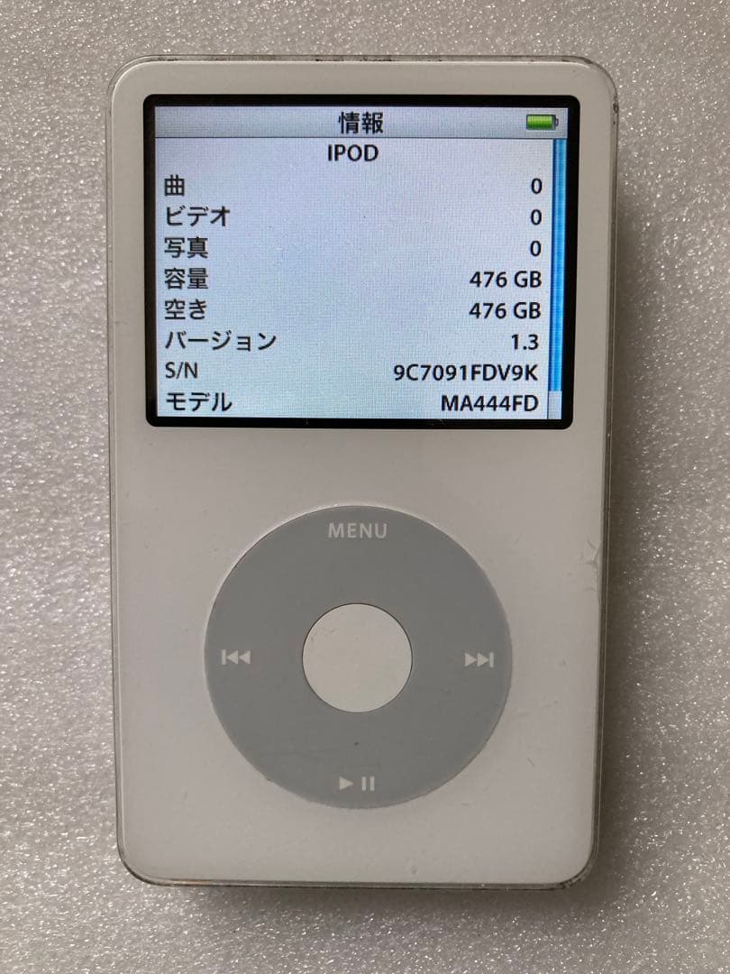 iPod classic 512GB&大容量バッテリー　初期化iTunes同期済