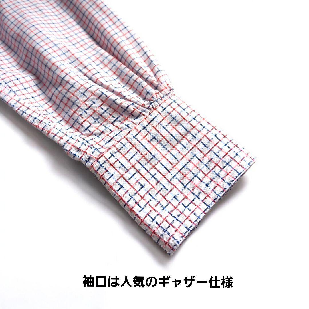 極美品　マディソンブルー　ボタンダウンチェックシャツ　02M　綿100%　B刺繍