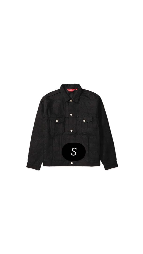 ジャケット・アウター Supreme Jacquard Logos Denim Trucker