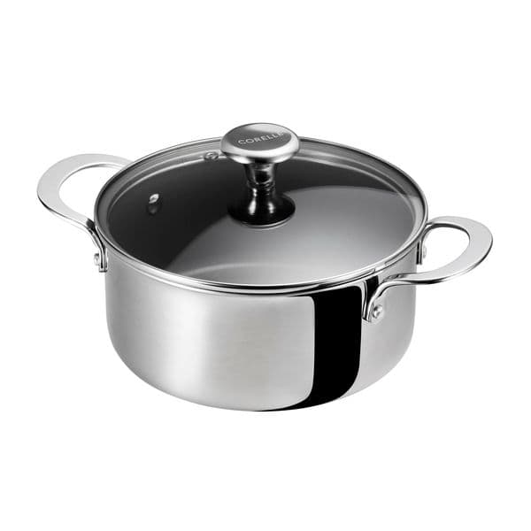 コレール CORELLE 両手鍋 キャセロール20cm ガラスふた付