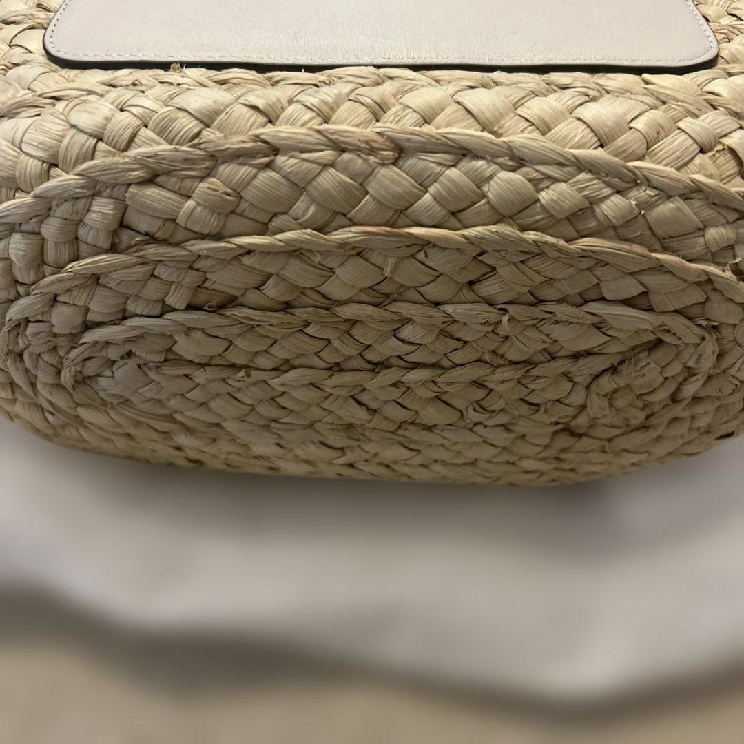 新品タグ付き　コーチ かごバッグ トート 肩掛け ストロー ラフィア ナチュラル