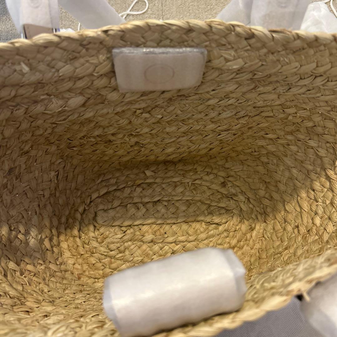 新品タグ付き　コーチ かごバッグ トート 肩掛け ストロー ラフィア ナチュラル