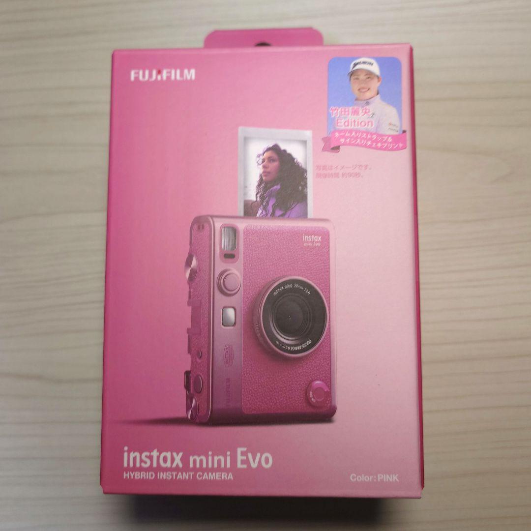 チェキ instax mini Evo ピンク 竹田麗央Edition