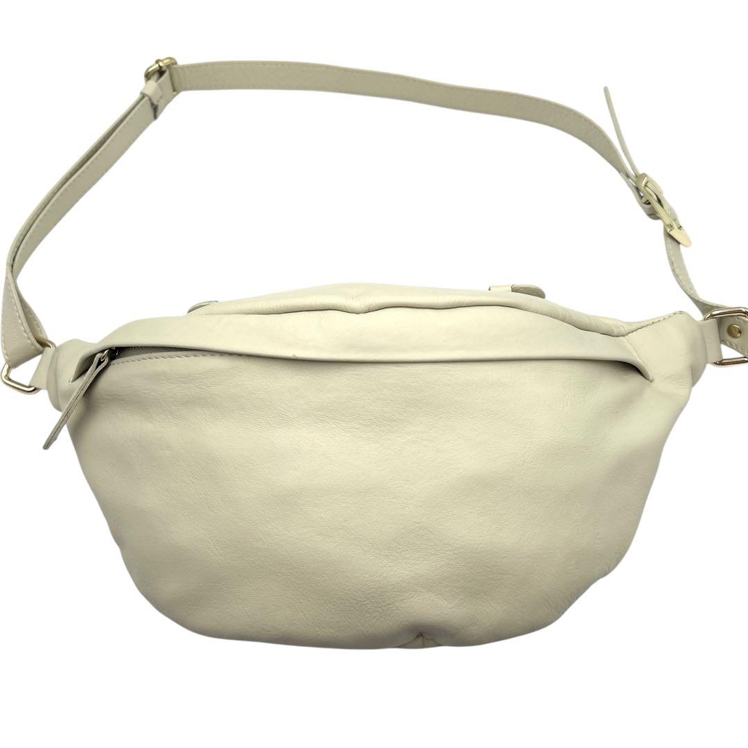 【未使用級/希少品】 オウレンティ 2way ウエストバッグ アイボリー