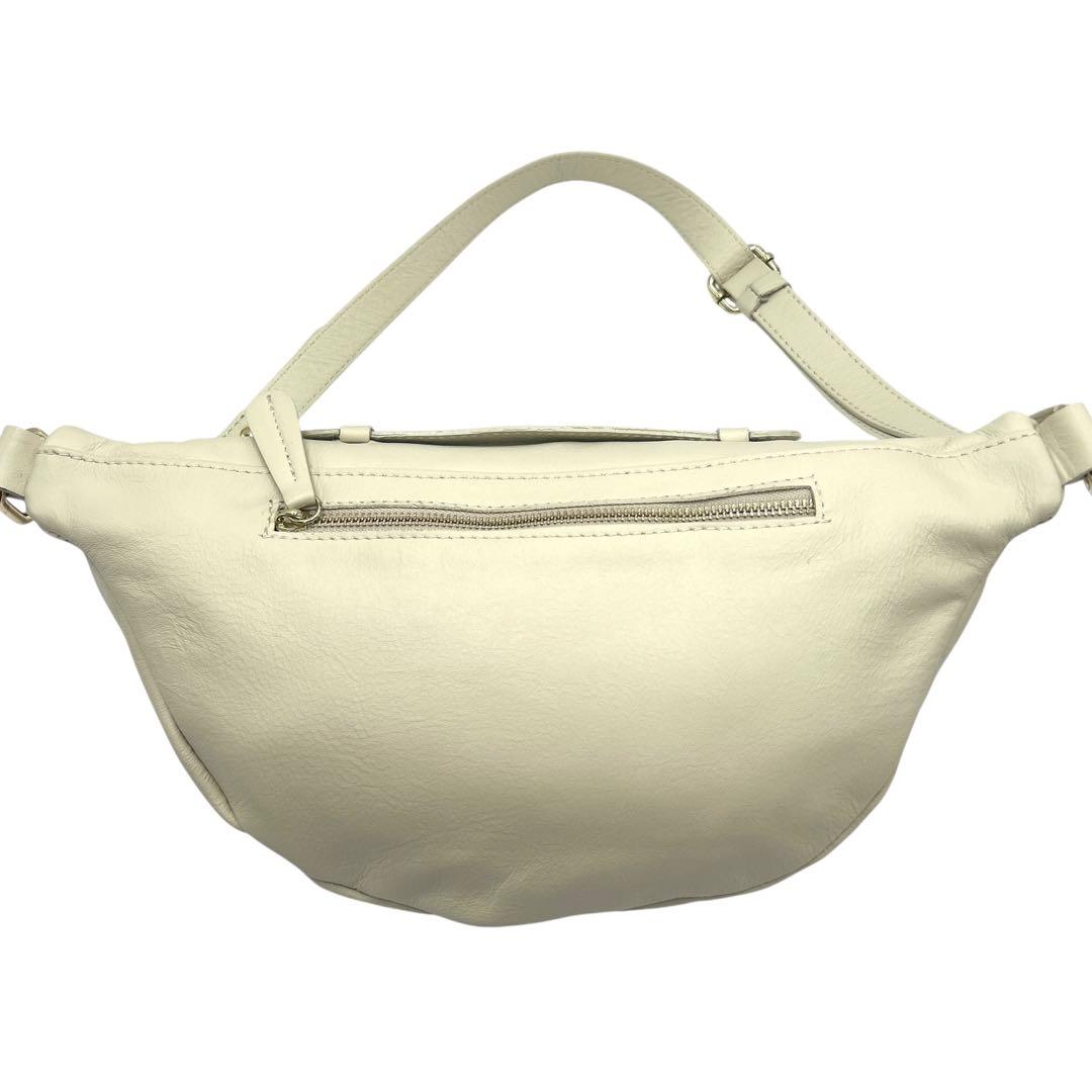 【未使用級/希少品】 オウレンティ 2way ウエストバッグ アイボリー