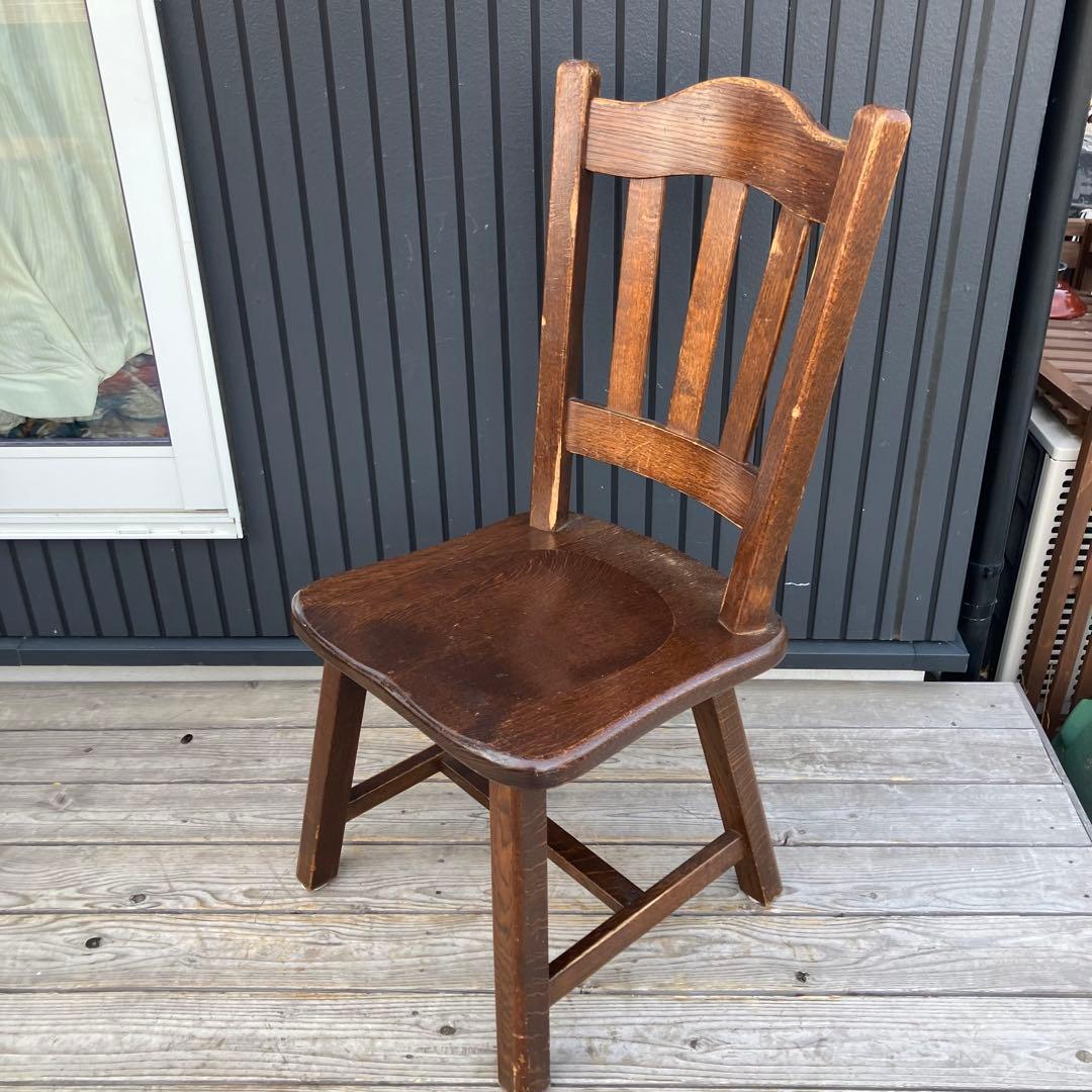 ① 北欧レトロ 古家具 木製椅子 チャーチチェア ダイニングチェア ビンテージ