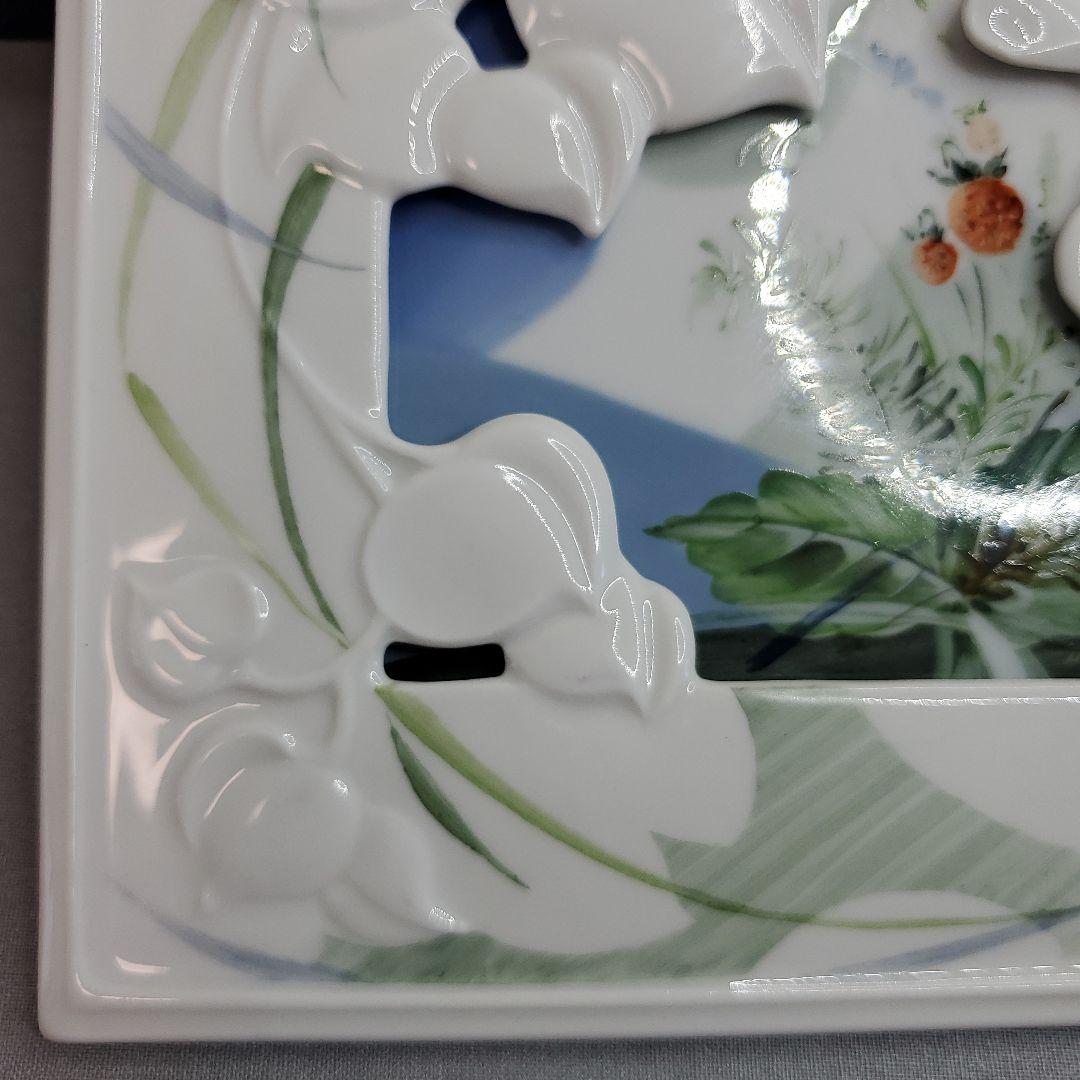 【希少】Meissen マイセン 立体 プラーク 陶板 野いちご イチゴ