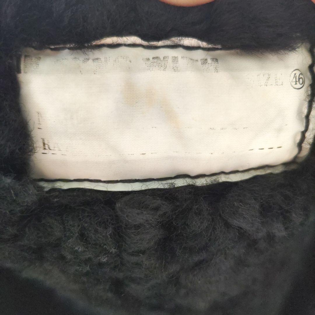 ムートンベスト レザー 羊革 日本製 B3 ブラック 黒 シープスキン 毛皮