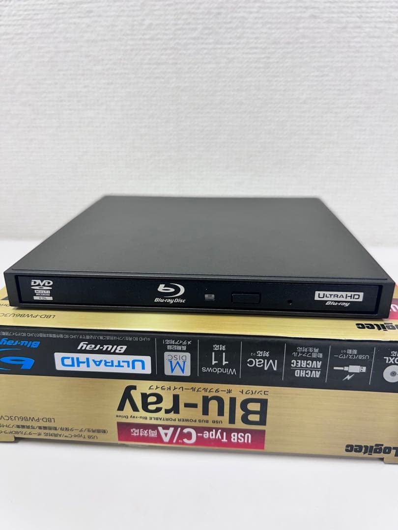 12P1#49Logitec Blu-rayドライブLBD-PWB6U3CVBK