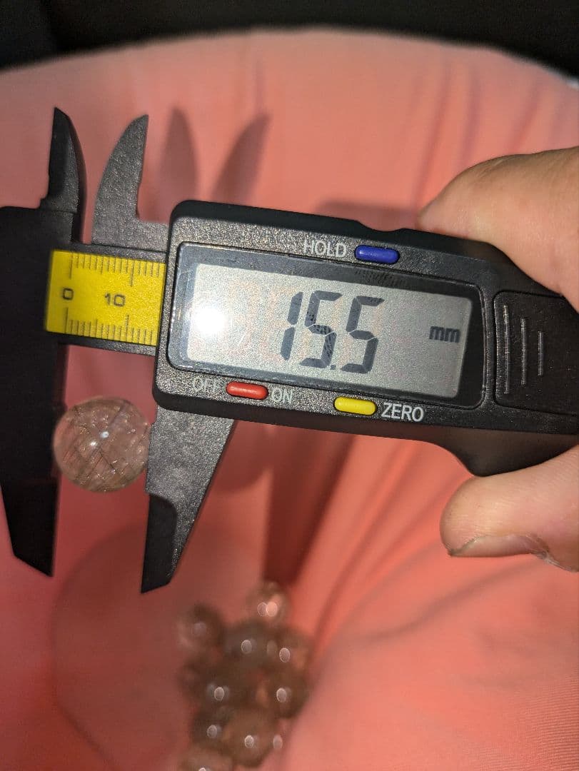 シルバールチル 天然石 数珠15ミリ大玉13粒