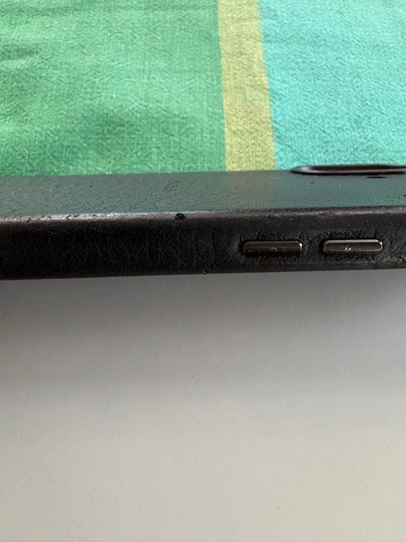 objcts.io レザーストラップ （カード）+ iPhoneケース 黒