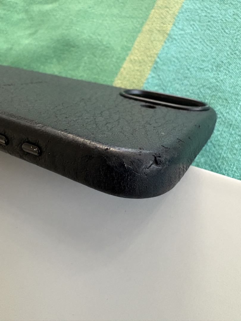 objcts.io レザーストラップ （カード）+ iPhoneケース 黒