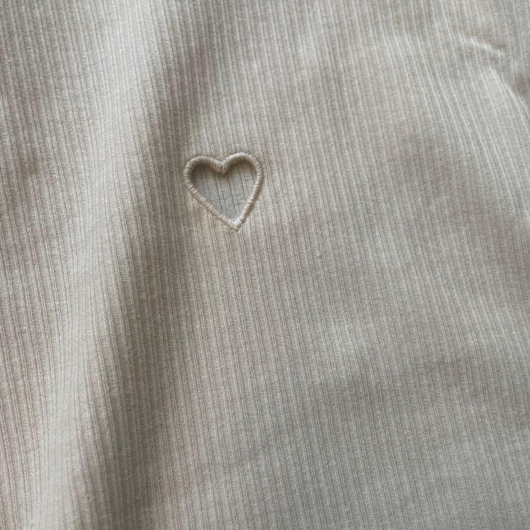 新品　baserange ハート刺繍 長袖Tシャツ M