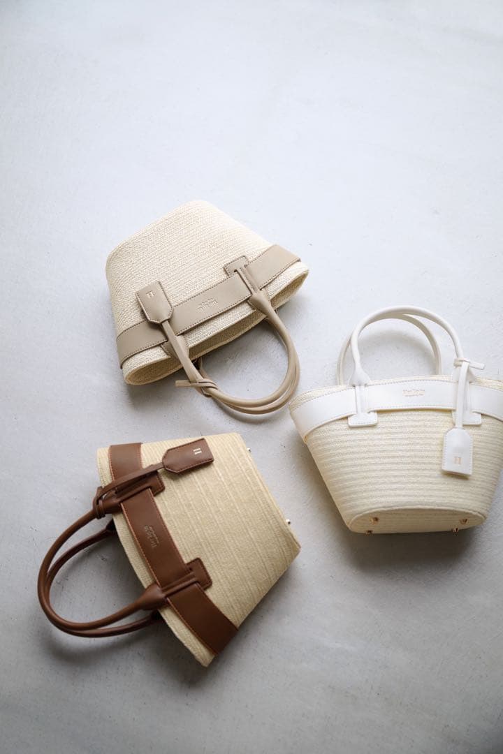 Herlipto Palma Mini Tote Bag かごバックtaupe