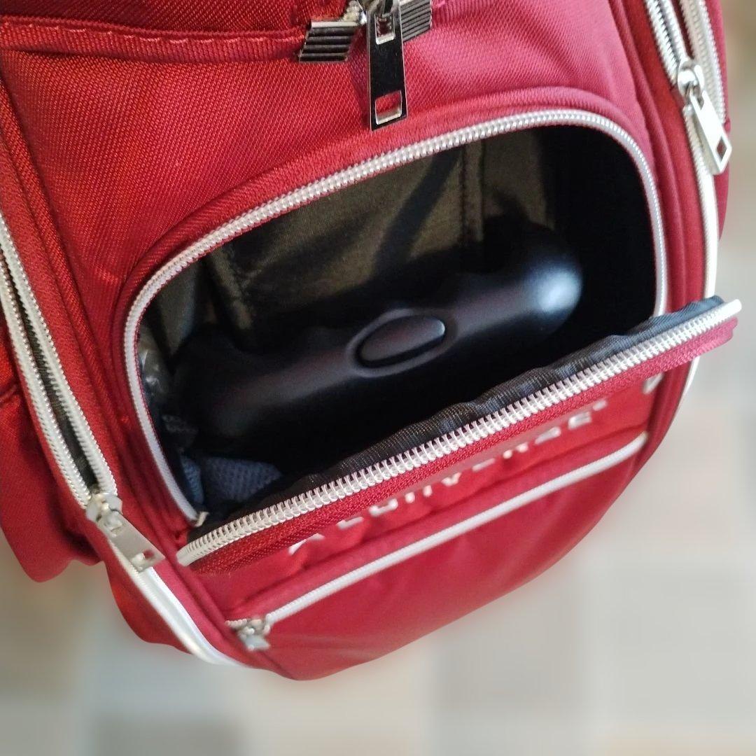 キャディバッグ キャスター付き 【使用1回のみ】 コンバース レッド 8.5型