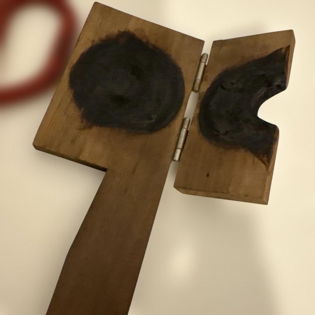 ガラス工芸　ガラス鋏&台座　2点