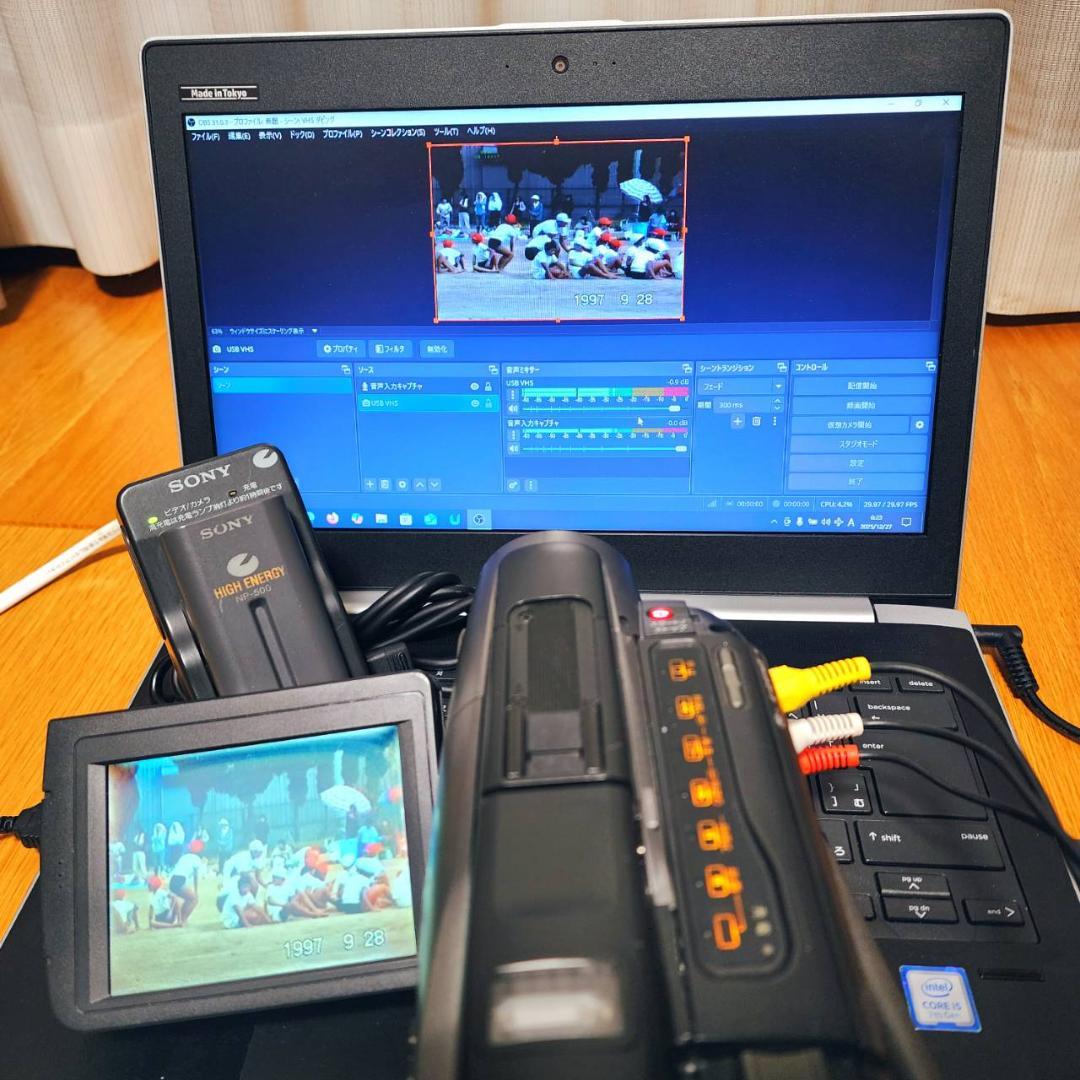 【動作確認済】SONY 高画質 8ミリ Hi8 ビデオカメラ ACアダプタセット