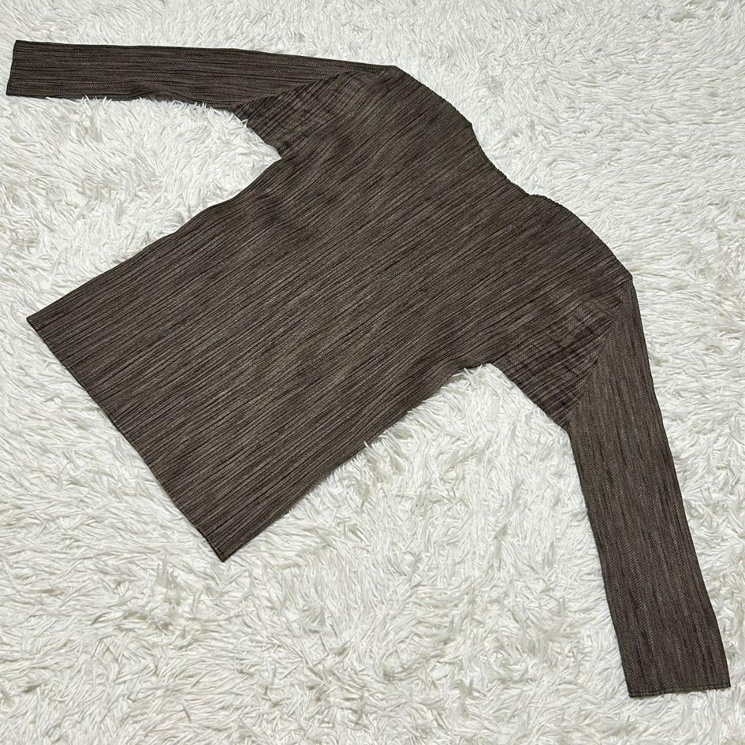 プリーツプリーズ PLEATS PLEASE 杉綾転写 長袖カットソー サイズ3