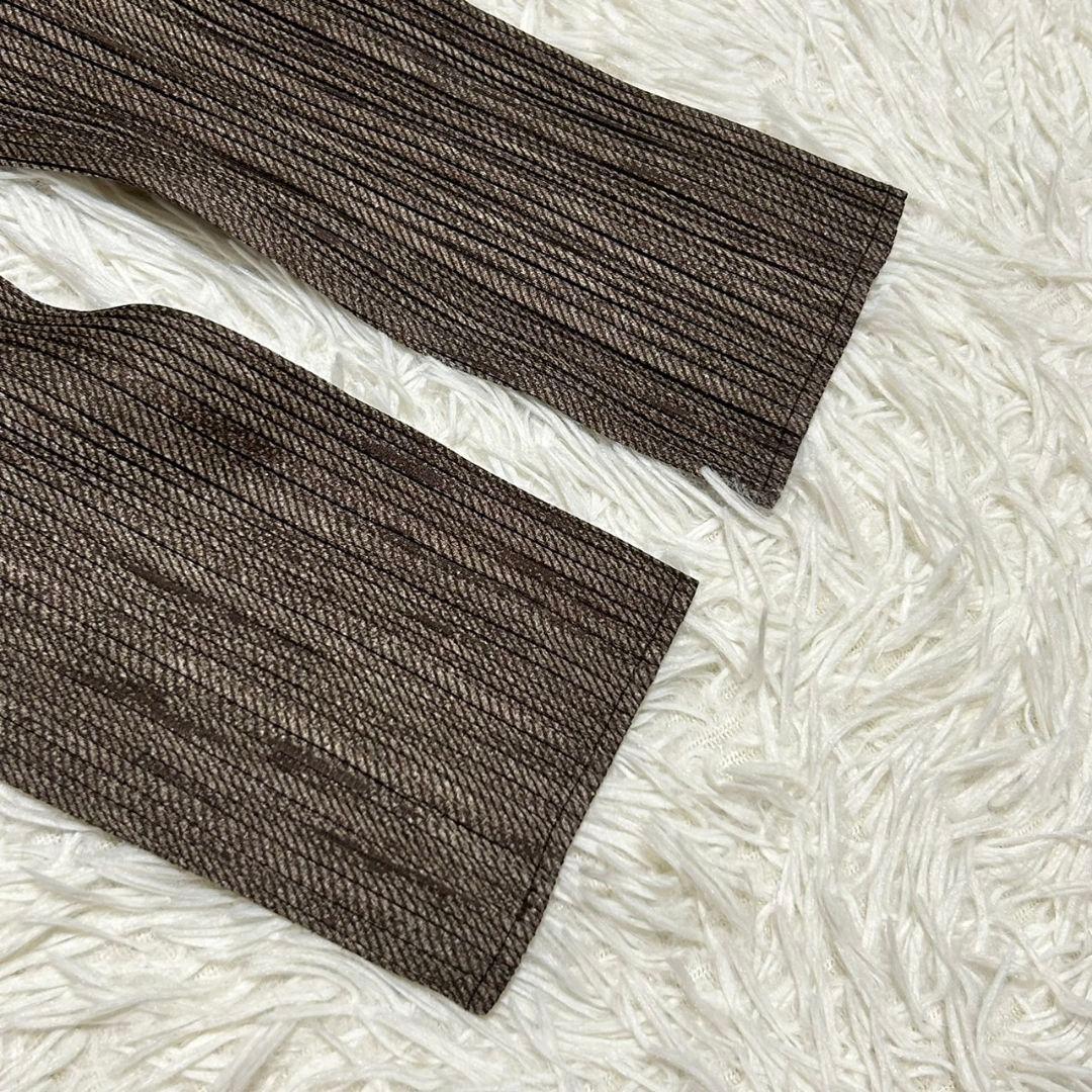 プリーツプリーズ PLEATS PLEASE 杉綾転写 長袖カットソー サイズ3