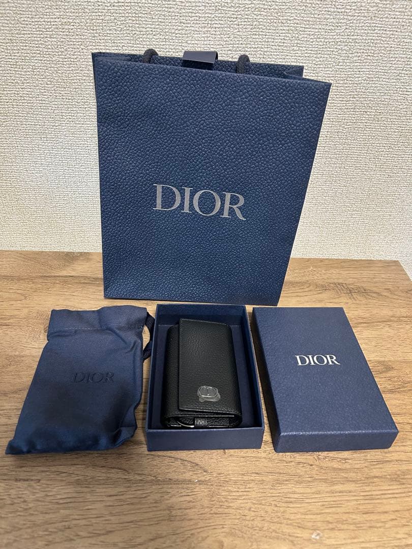 【新品未使用】Dior キーケース　CD Icon グレインドカーフスキン