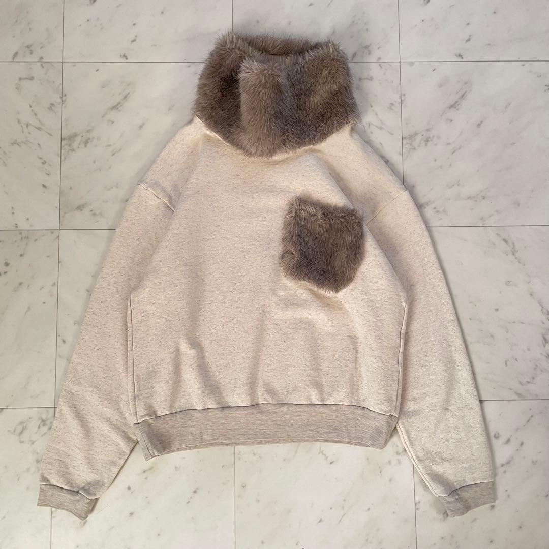 美品✨キャピタル ファー付襟ポケット スエット トレーナー