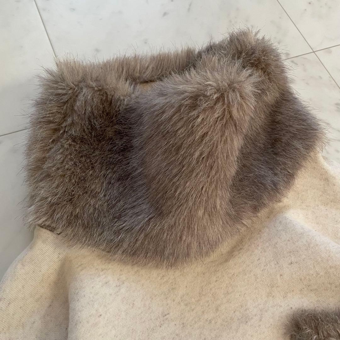 美品✨キャピタル ファー付襟ポケット スエット トレーナー