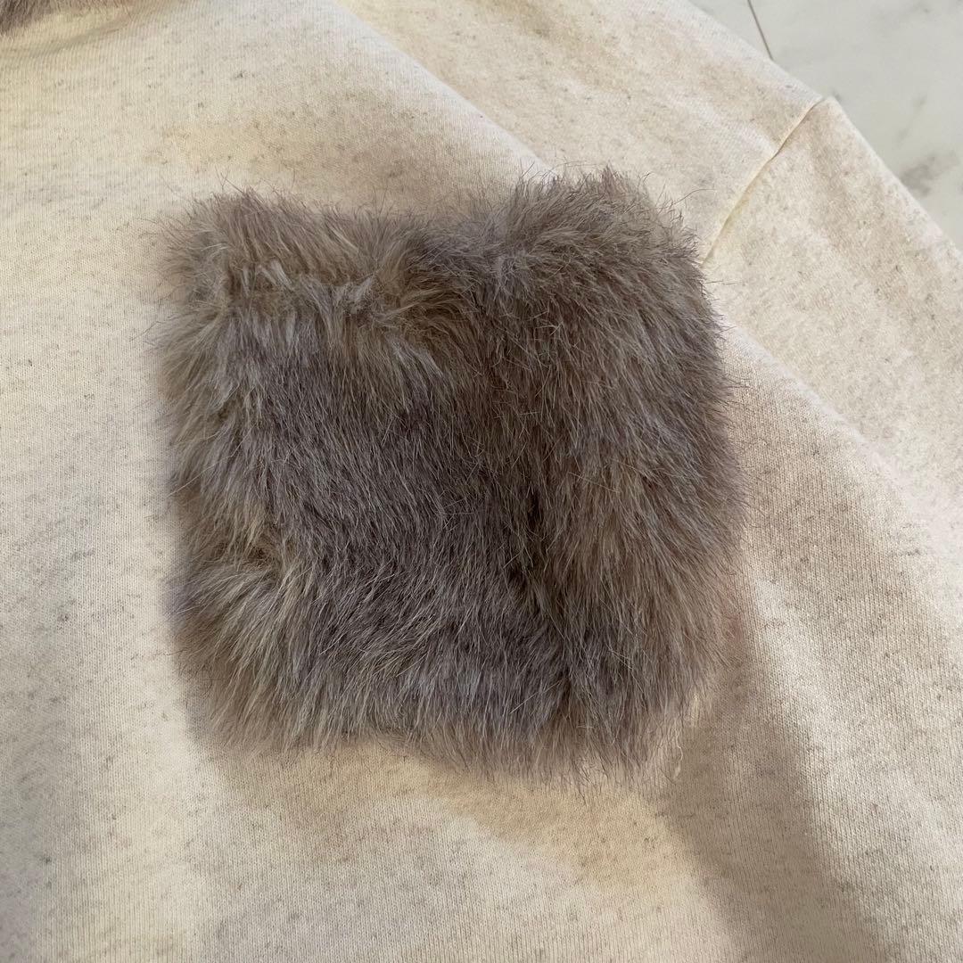 美品✨キャピタル ファー付襟ポケット スエット トレーナー