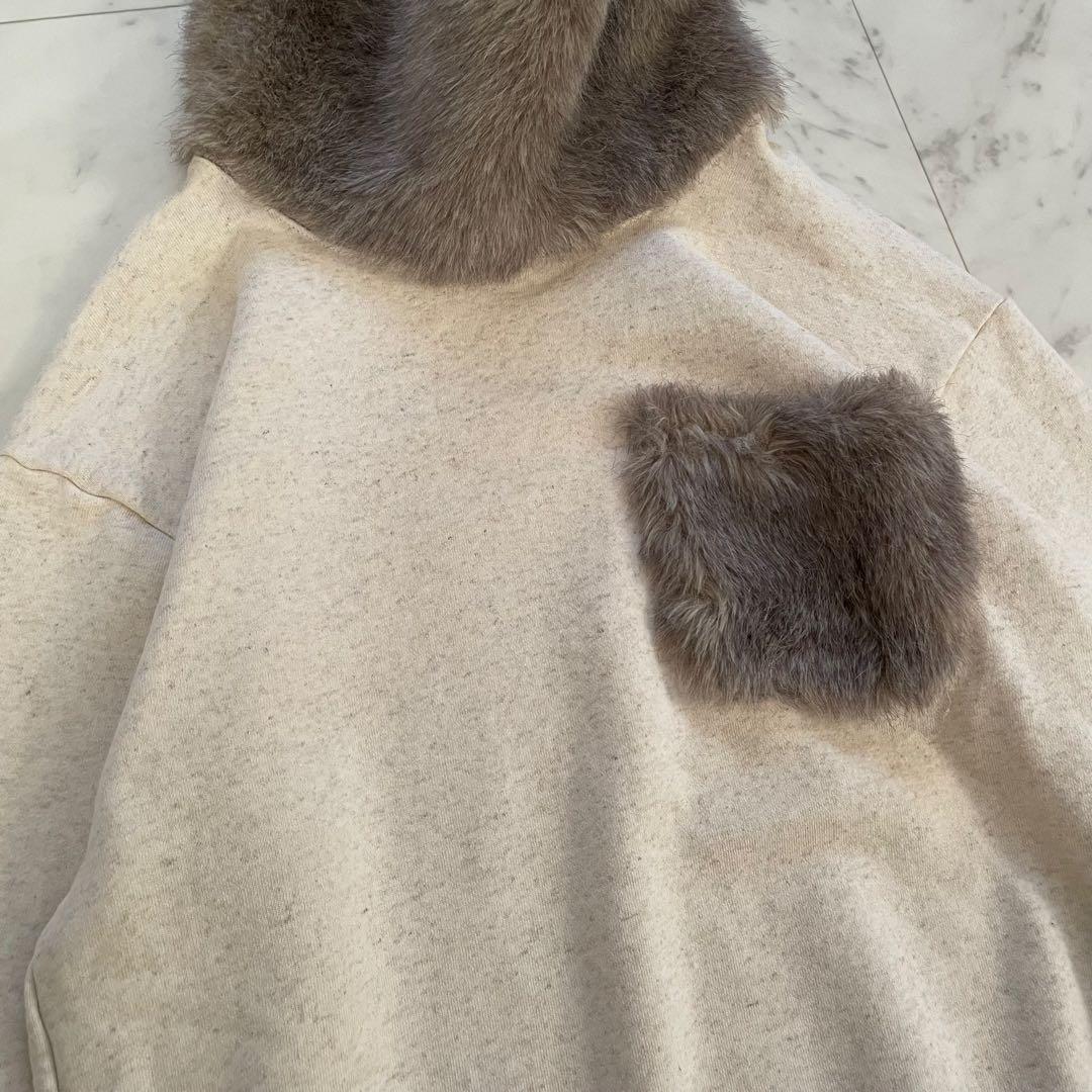 美品✨キャピタル ファー付襟ポケット スエット トレーナー