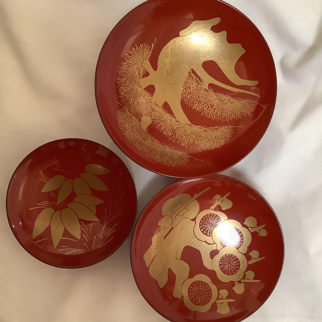 塩田慶四郎　お屠蘇器　一揃え　漆器　アンティーク　骨董