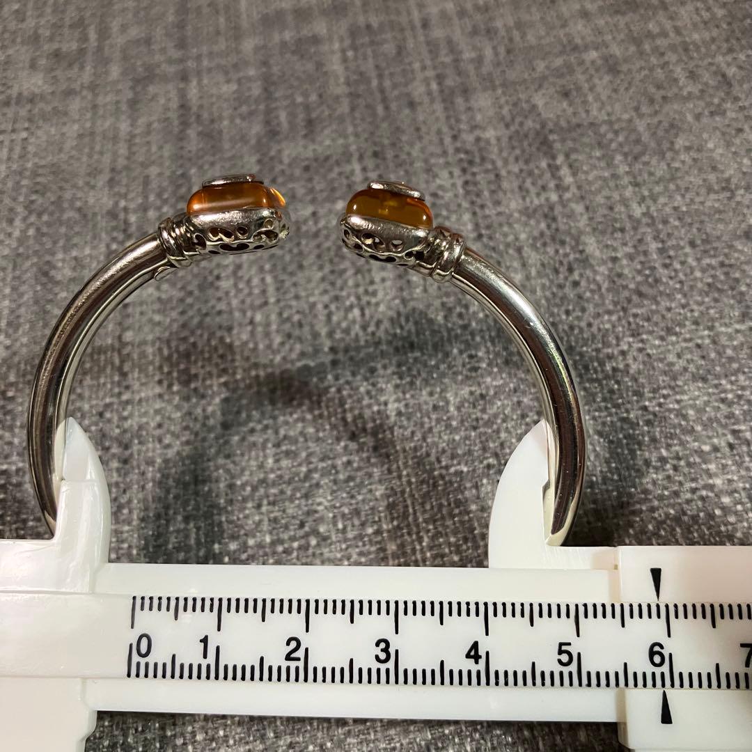 良品◎レア!! フォリフォリ シルバー925 バングル アンバーカラー