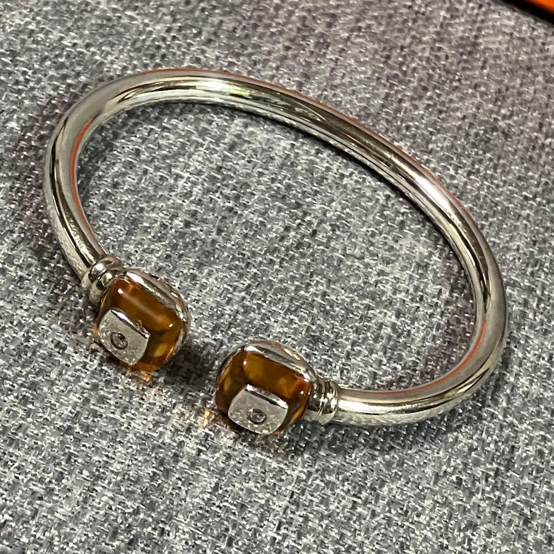 良品◎レア!! フォリフォリ シルバー925 バングル アンバーカラー