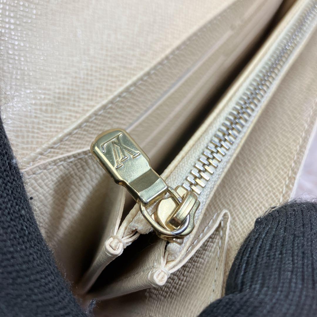 ！超美品！ ルイヴィトン ダミエ アズール ポルトフォイユ サラ 長財布