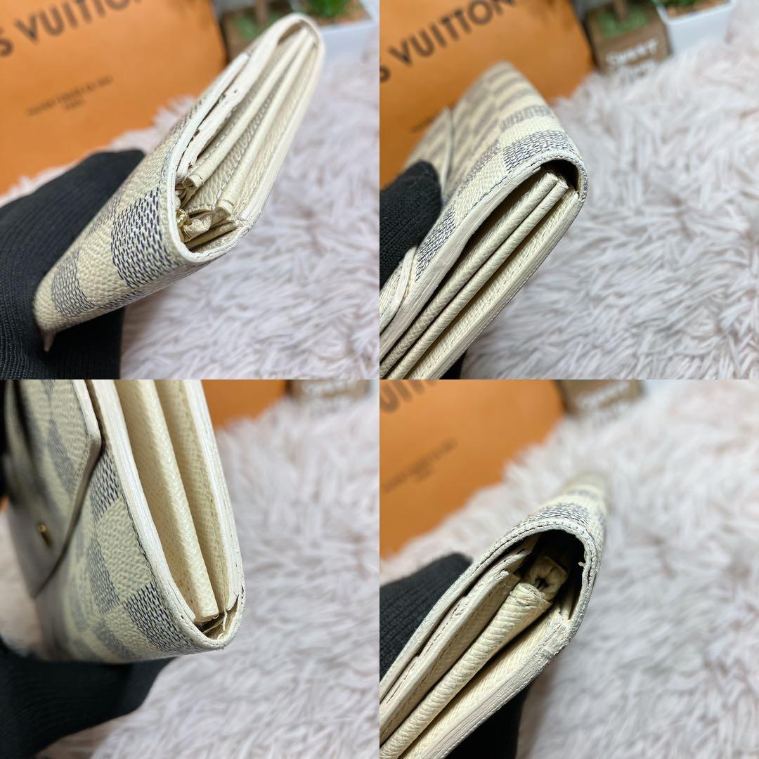 ！超美品！ ルイヴィトン ダミエ アズール ポルトフォイユ サラ 長財布