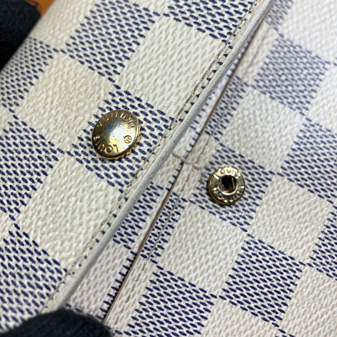 ！超美品！ ルイヴィトン ダミエ アズール ポルトフォイユ サラ 長財布