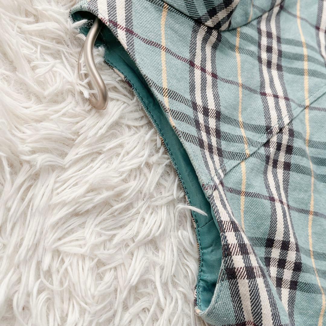 【美品】バーバリー ロングワンピース ノバチェック ロゴ刺繍 希少カラー 38