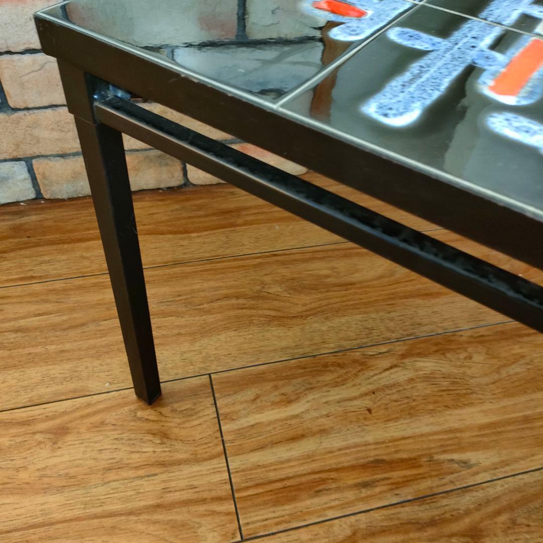 1960年代 ベルギー コーヒーテーブル 北欧モダン タイルトップ ヴィンテージ