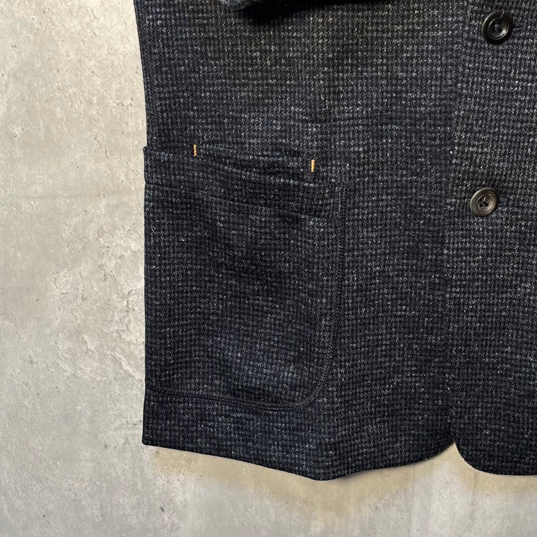 タグ付未使用品☆45R インディゴ染 ウールリネンジャージ ジャケット サイズ3