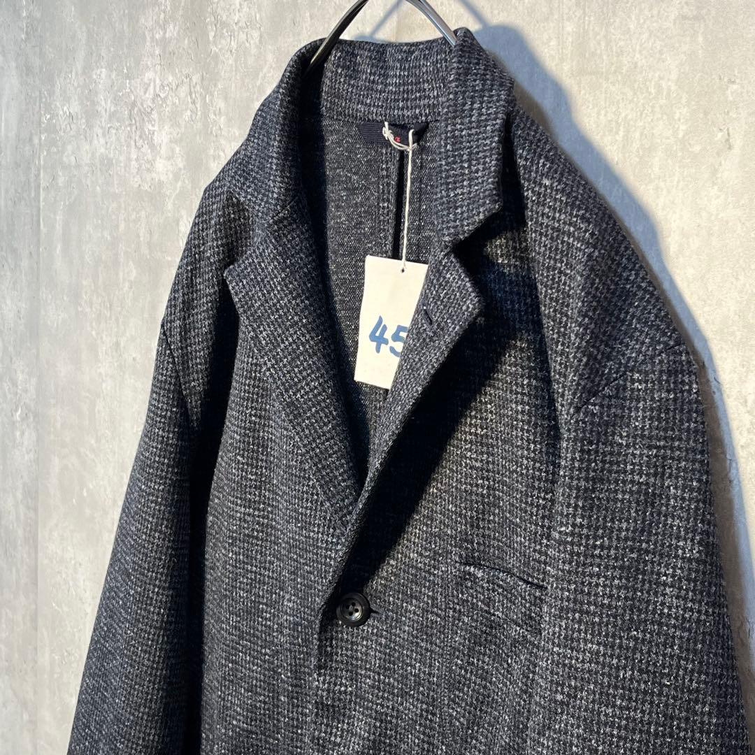 タグ付未使用品☆45R インディゴ染 ウールリネンジャージ ジャケット サイズ3