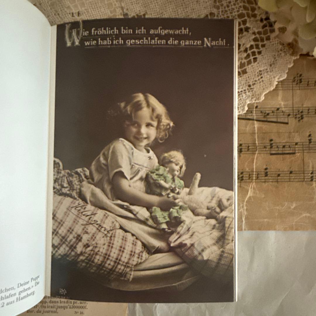 入手困難★美しい少女と人形のビンテージ写真集ヴィクトリアン洋書ジャンクジャーナル